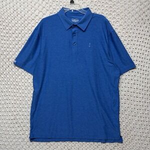 Travis Mathew Shirt Men's XL Blue Solid Short Sleeve Performance Polo